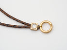 SchauTime Wechselkette, Leder schoko Gold