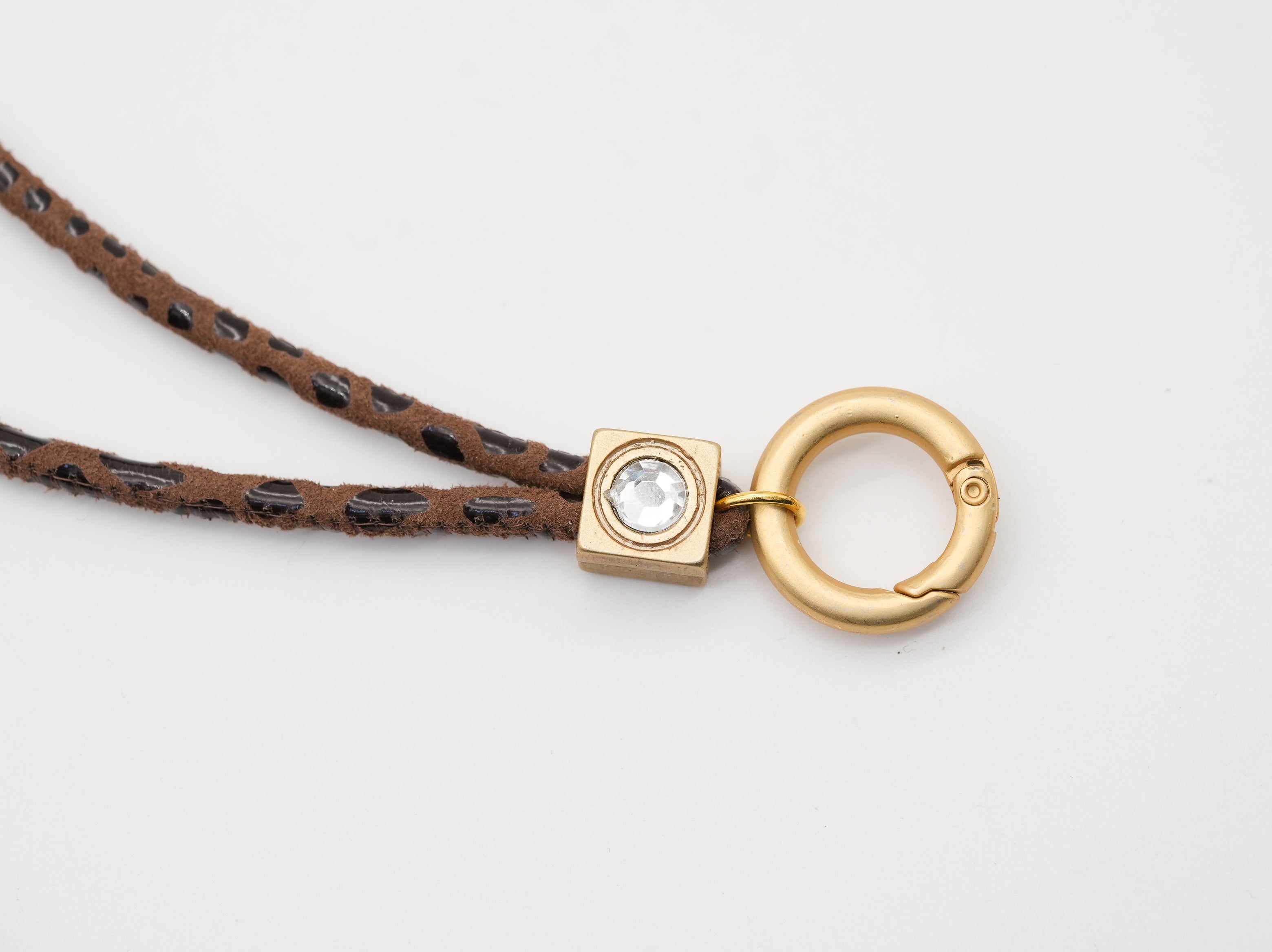 SchauTime Wechselkette, Leder schoko Gold