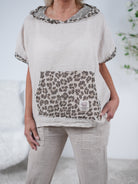 Shirt im Materialmix mit Netz Elementen