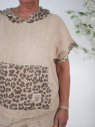 Shirt im Materialmix mit Netz Elementen