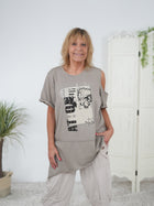Shirt mit Cut Outs und Rundhalsausschnitt