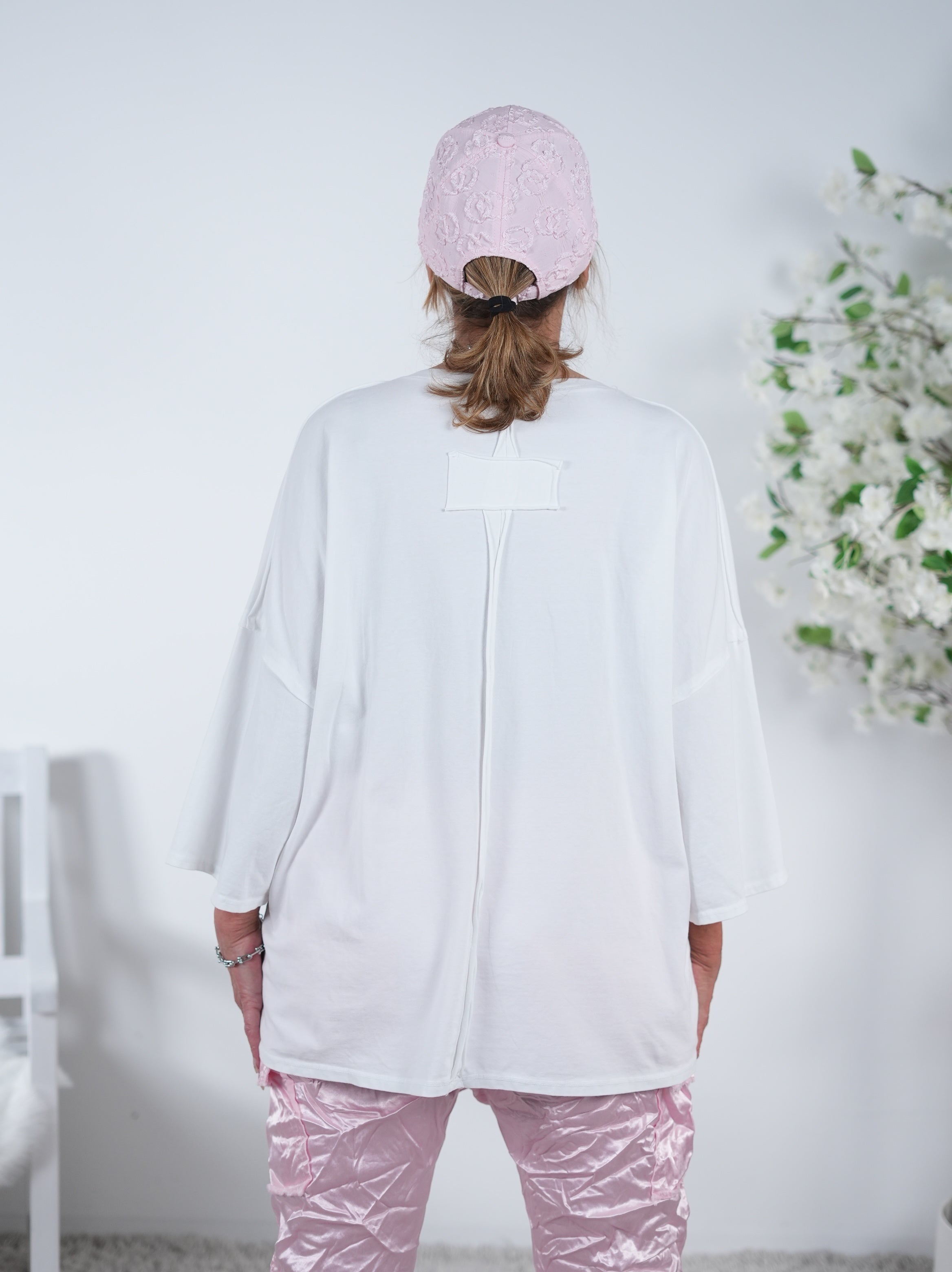 Shirt mit "sun" Schriftzug, meliert