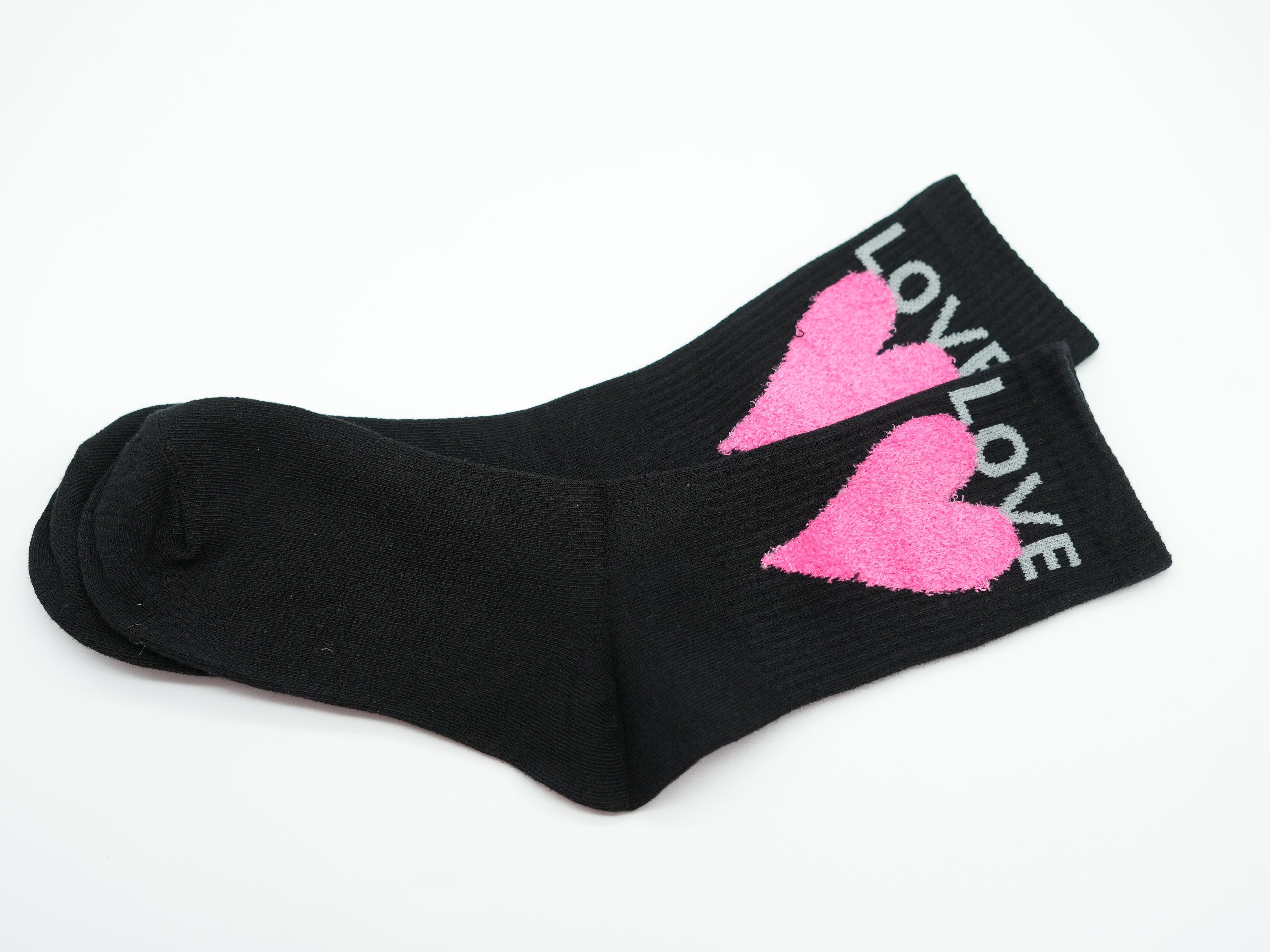 Socken mit farbigem Herz