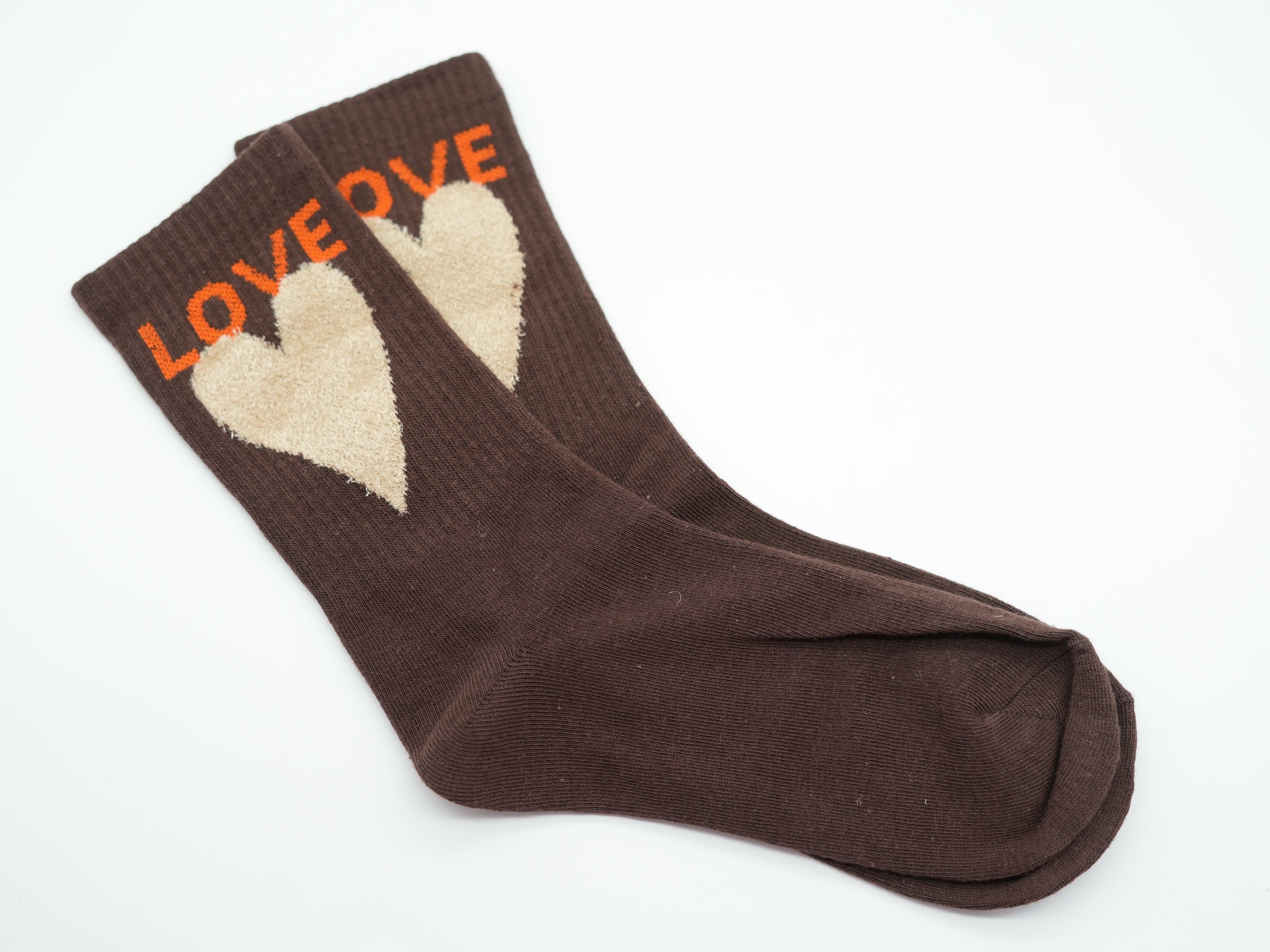Socken mit farbigem Herz Schoko
