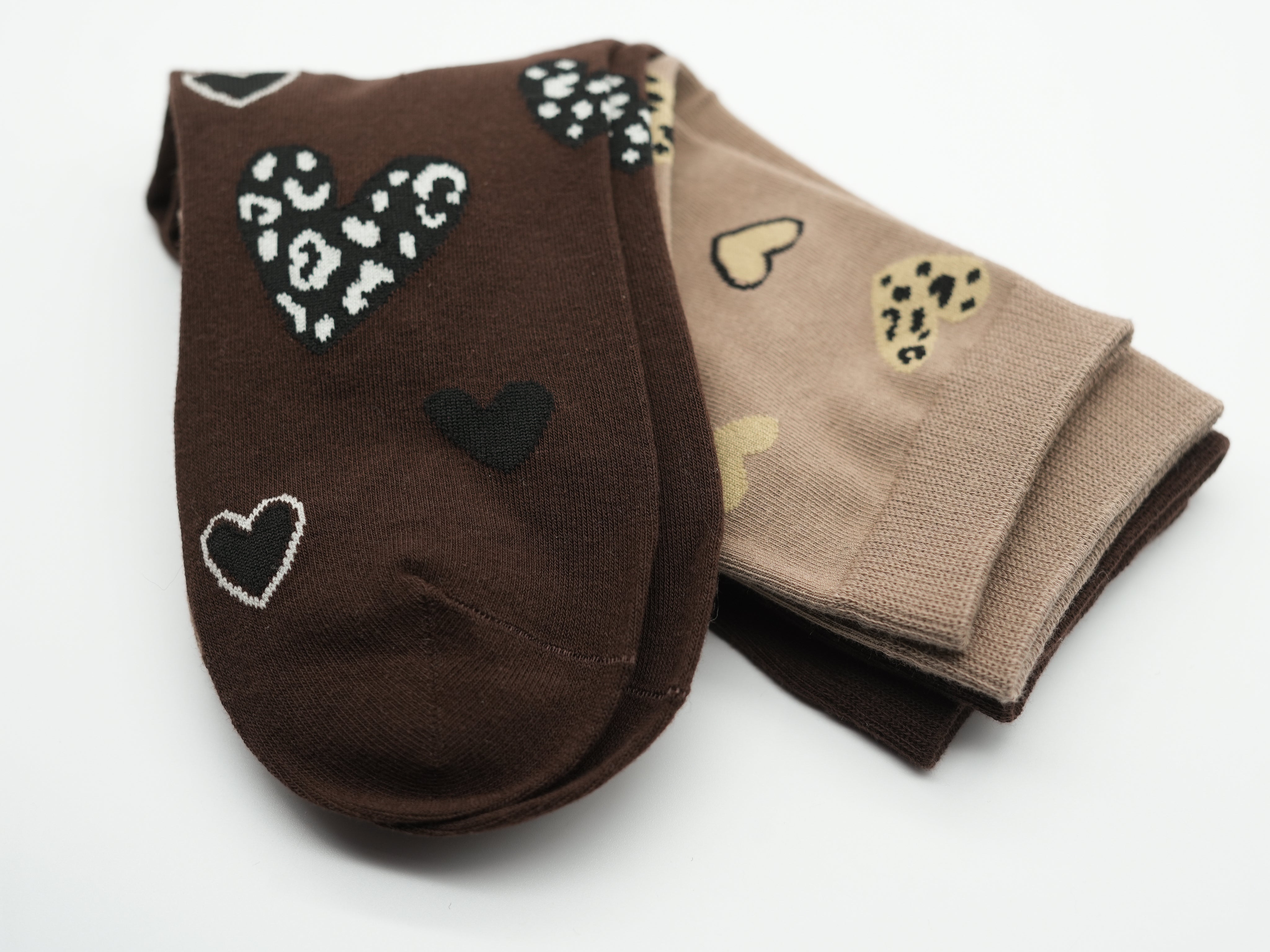 Socken ~leo~ Schoko mit Leo Herz