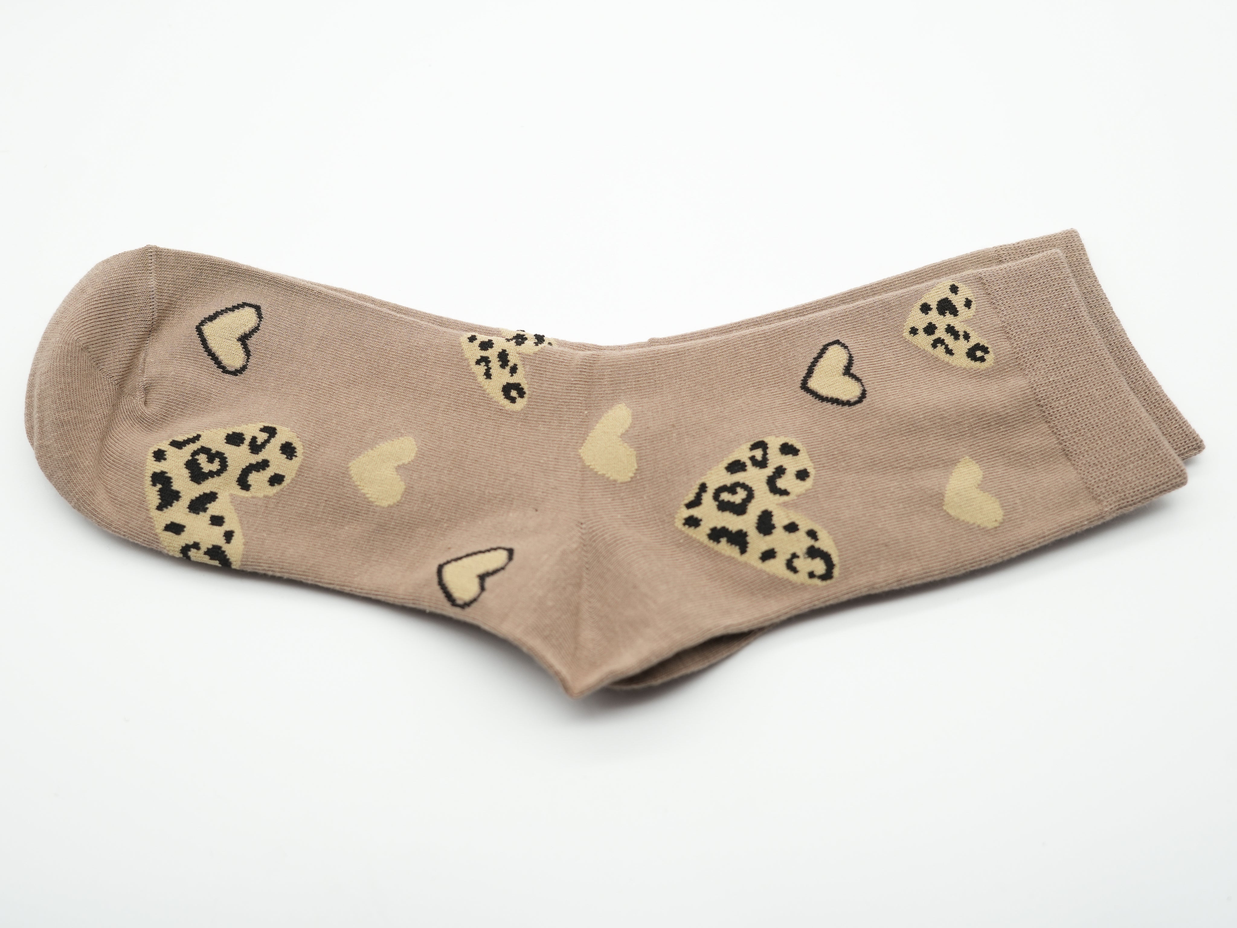 Socken ~leo~ Taupe mit Leo Herz