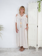 Sommer Kleid mit Cut Outs, unifarben
