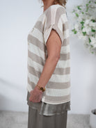 Sommerstrick Shirt im Streifen Design