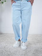 straight Leg Pants mit Punkten verziert