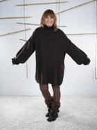 Strickkleid mit Rüsche