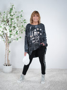 Sweaty im Batik Design und großem Rundhalsausschnitt