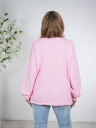 Sweaty mit V-Ausschnitt und Linksärmeln