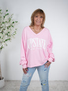 Sweaty mit V-Ausschnitt und Linksärmeln