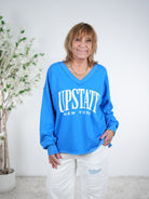 Sweaty mit V-Ausschnitt und Linksärmeln One Size (ca Gr. 38 "oversize"-44) Royalblau