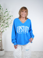 Sweaty mit V-Ausschnitt und Linksnähte