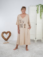 T-Shirt Kleid mit V-Ausschnitt