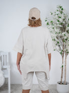 unifarbenes Shirt mit überschnittenem Arm und D-Ring