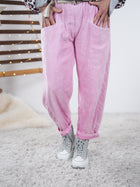 Velour Hose mit großen Eingriffstaschen