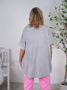 Vokuhila Shirt mit "Ciao" Schriftzug in Leo