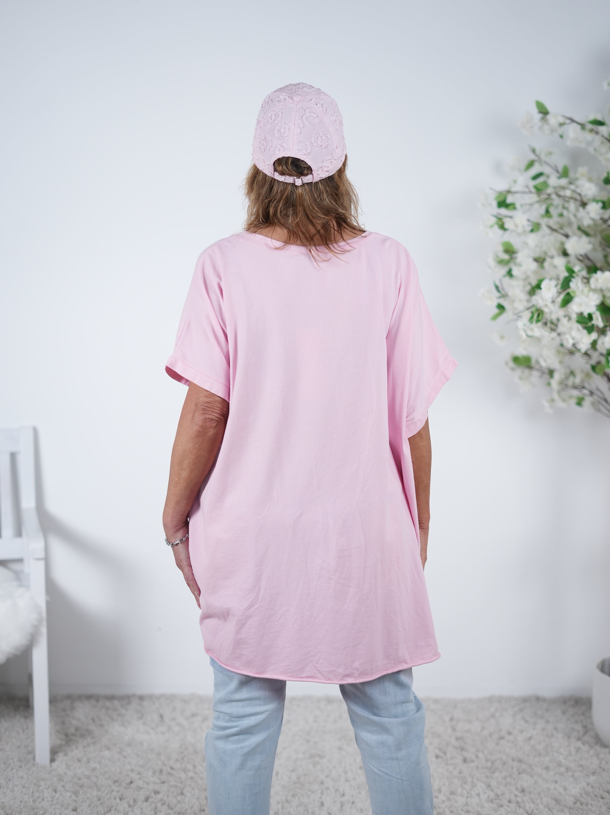 Vokuhila Shirt mit Gute-Laune Patch