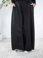 Weiche Palazzo Hose, unifarben