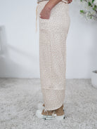 Weiche Wide Leg Pants im Leo Design