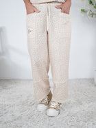Weiche Wide Leg Pants im Leo Design