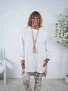 Weicher Hoody mit Plissee