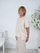 weiches Shirt im Leo Design mit Außennähten