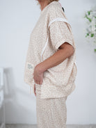 weiches Shirt im Leo Design mit Außennähten