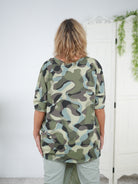 weites Vokuhila Shirt, camouflage