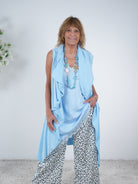 Weste mit Schalkragen One Size (ca bis Gr. 46) Blau