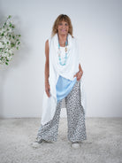 Weste mit Schalkragen One Size (ca bis Gr. 46) Weiß