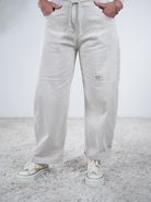 Wide Leg Pants mit kleinem Patch