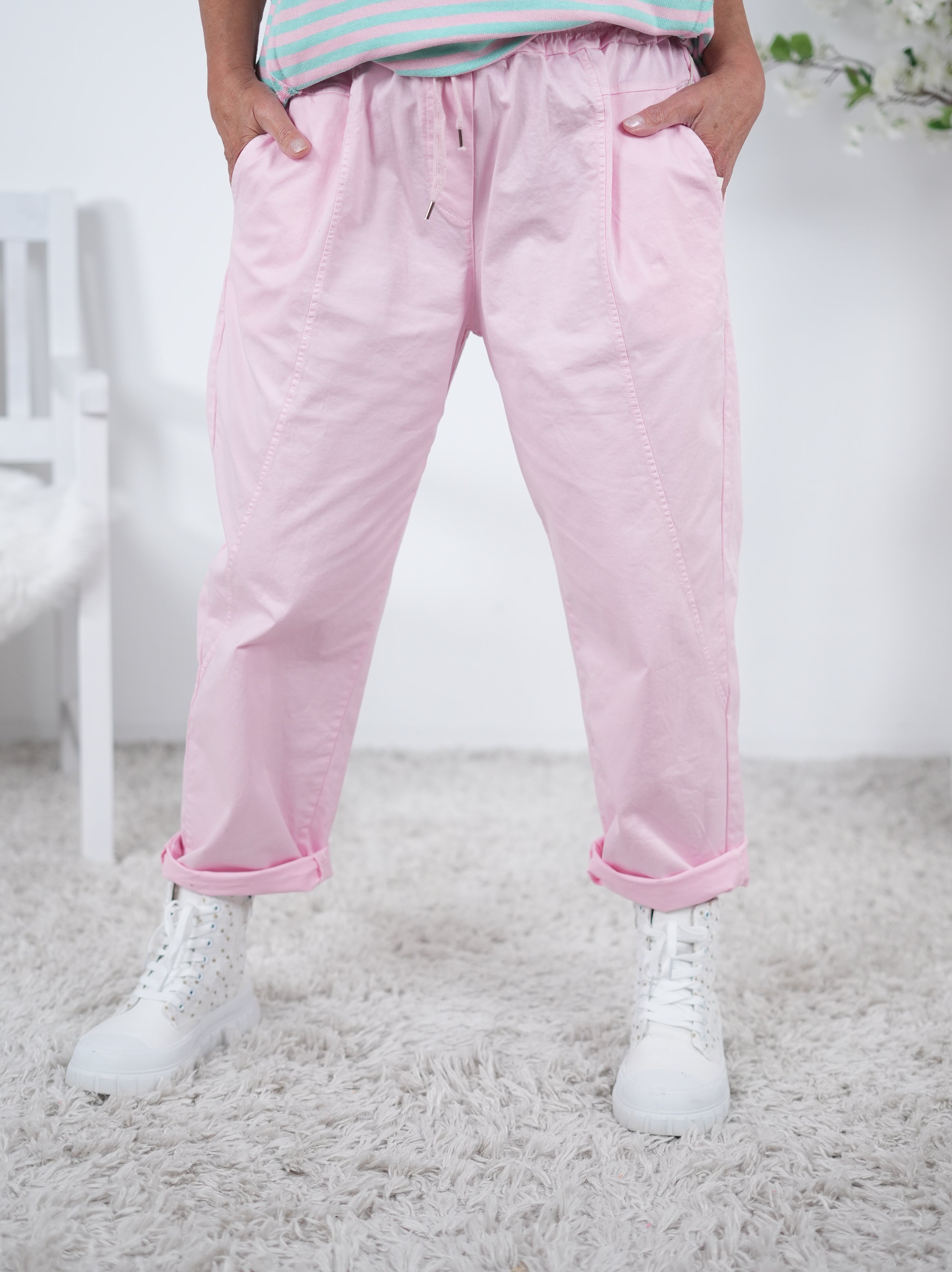 Wide Leg Pants, unifarben